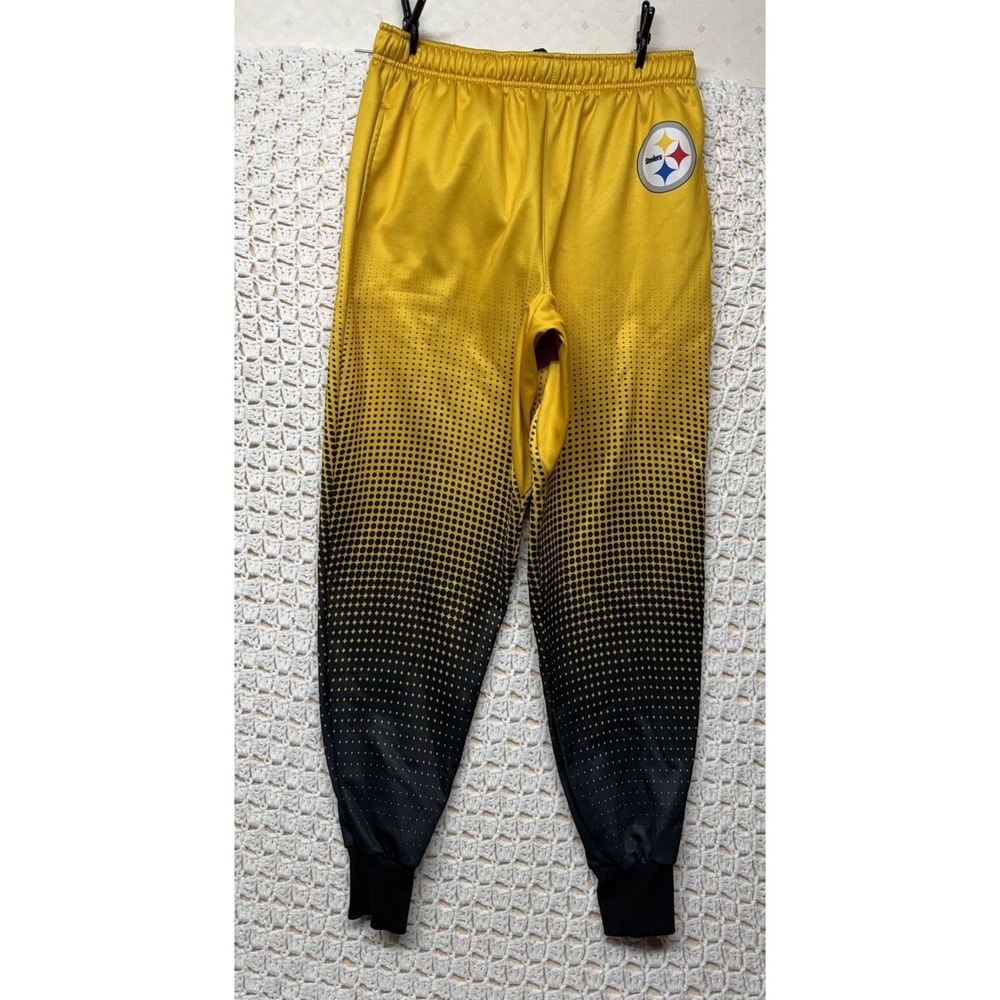 FOCO Gold Pittsburgh Steelers Gradient Jogger Pants Mens S Yellow NFL Football